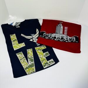 Air Force Live & Randolph Field Large T-shirt Set Of 2 Blue & Red